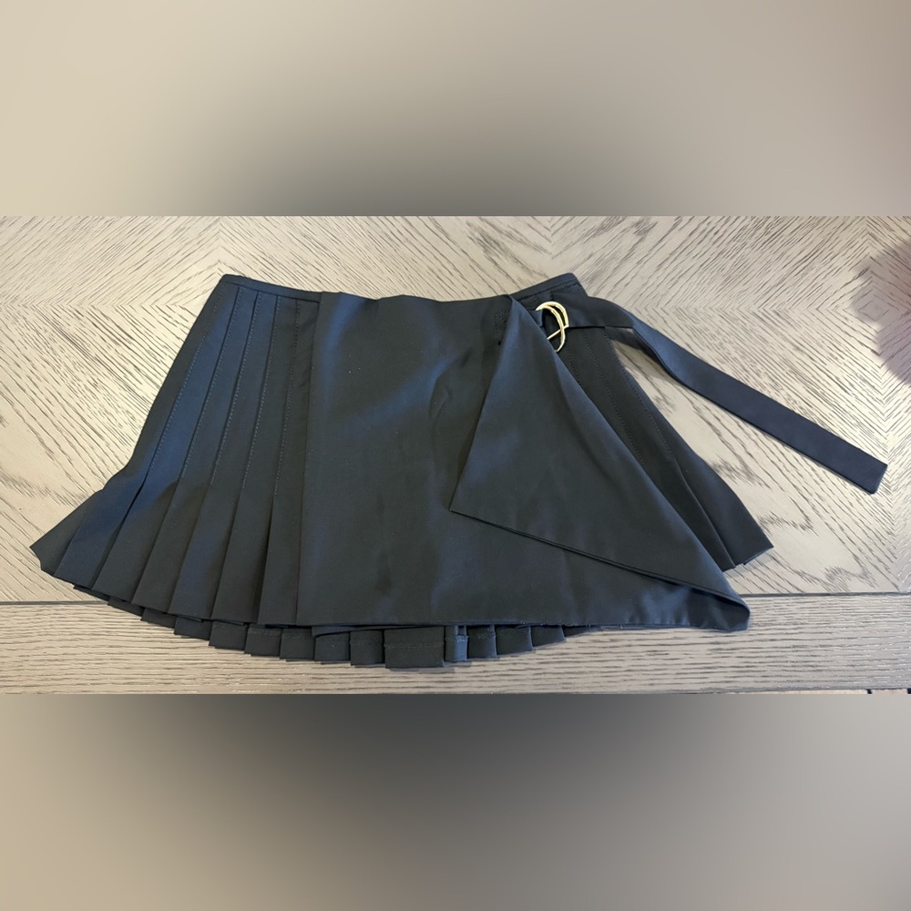 Zara Black Pleated Mini Skirt